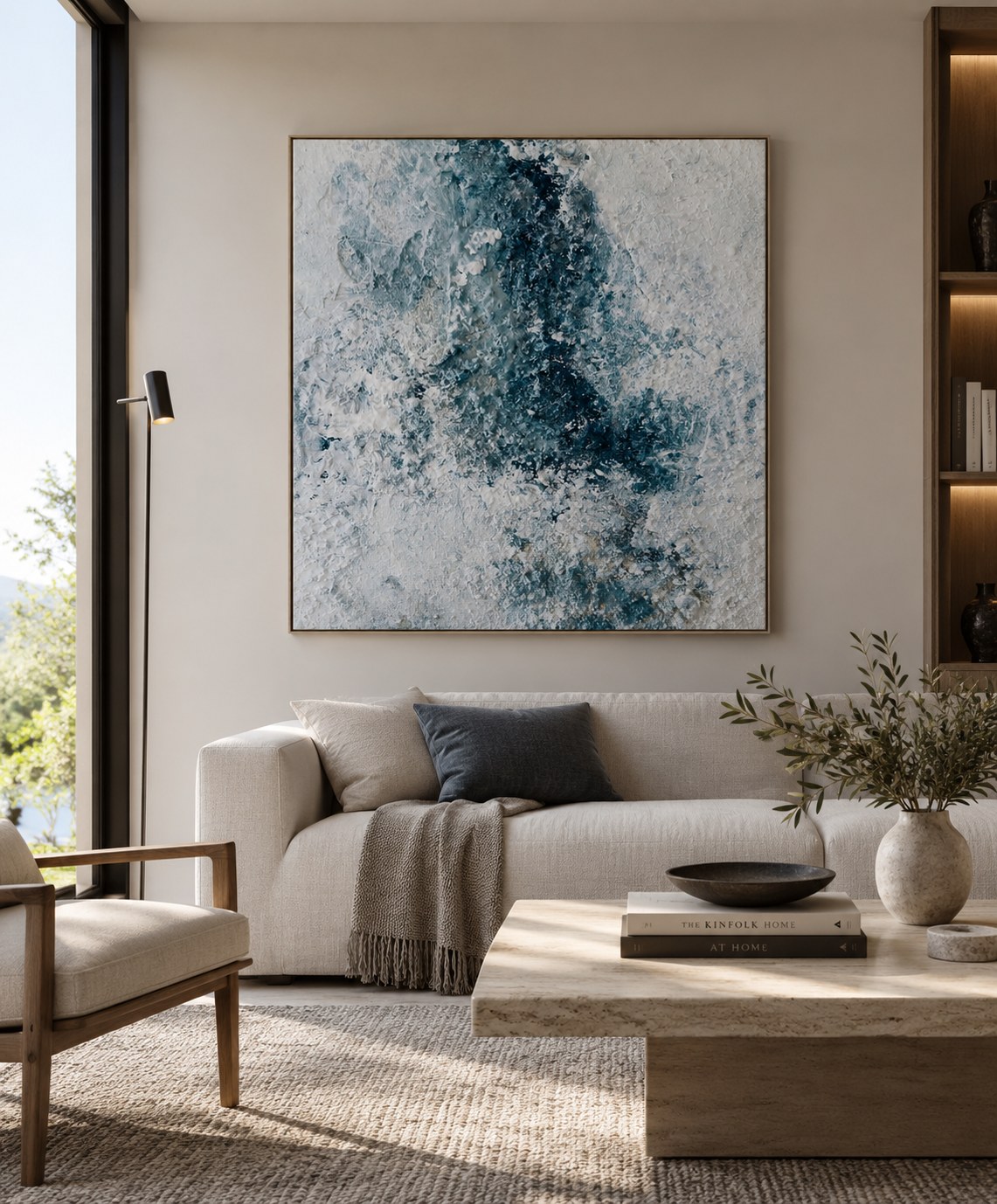 Obra Mediterráneo en un living