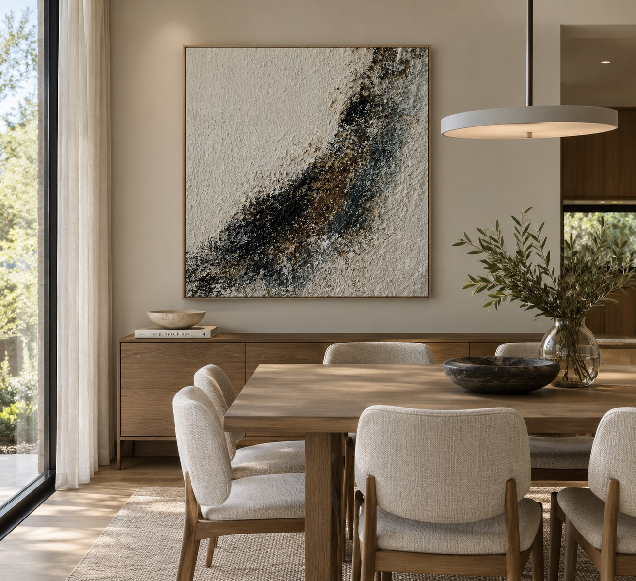 Obra Mediterráneo II en un comedor