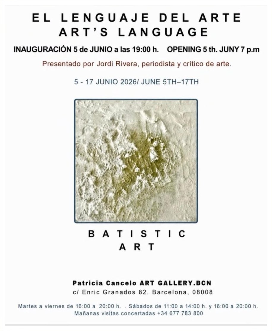 Flyer de la muestra El lenguaje del arte